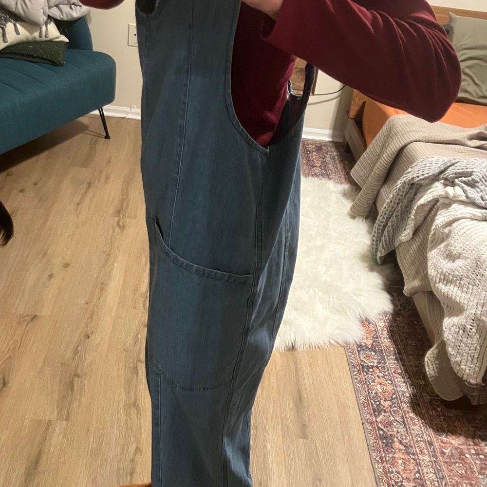 Women's Blue Denim Overalls - Picture 7 of 7
